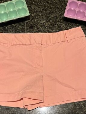 LOFT Peachy Pink Stretch Bermuda Shorts